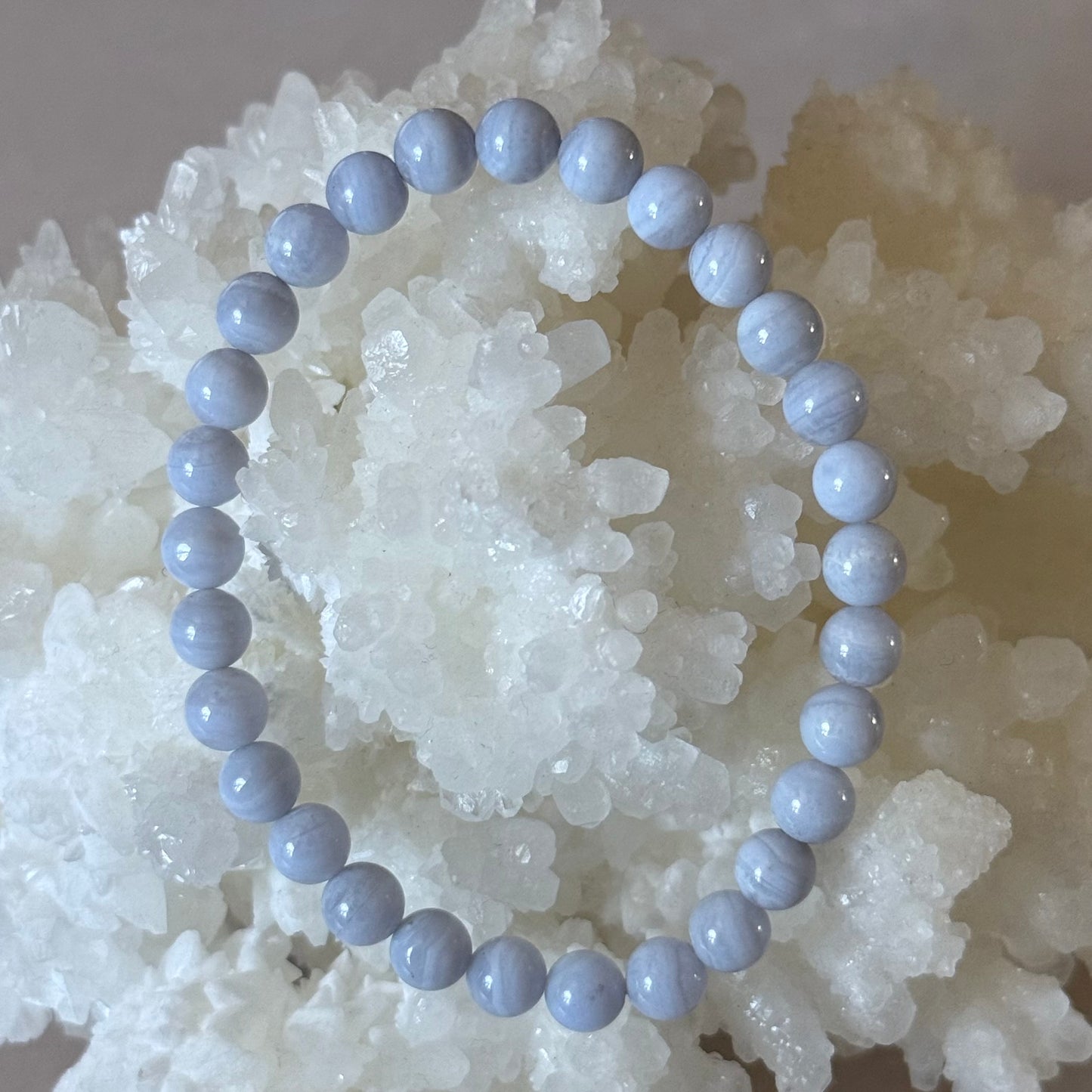 Blue Lace Agate Bracelet | 6mm |