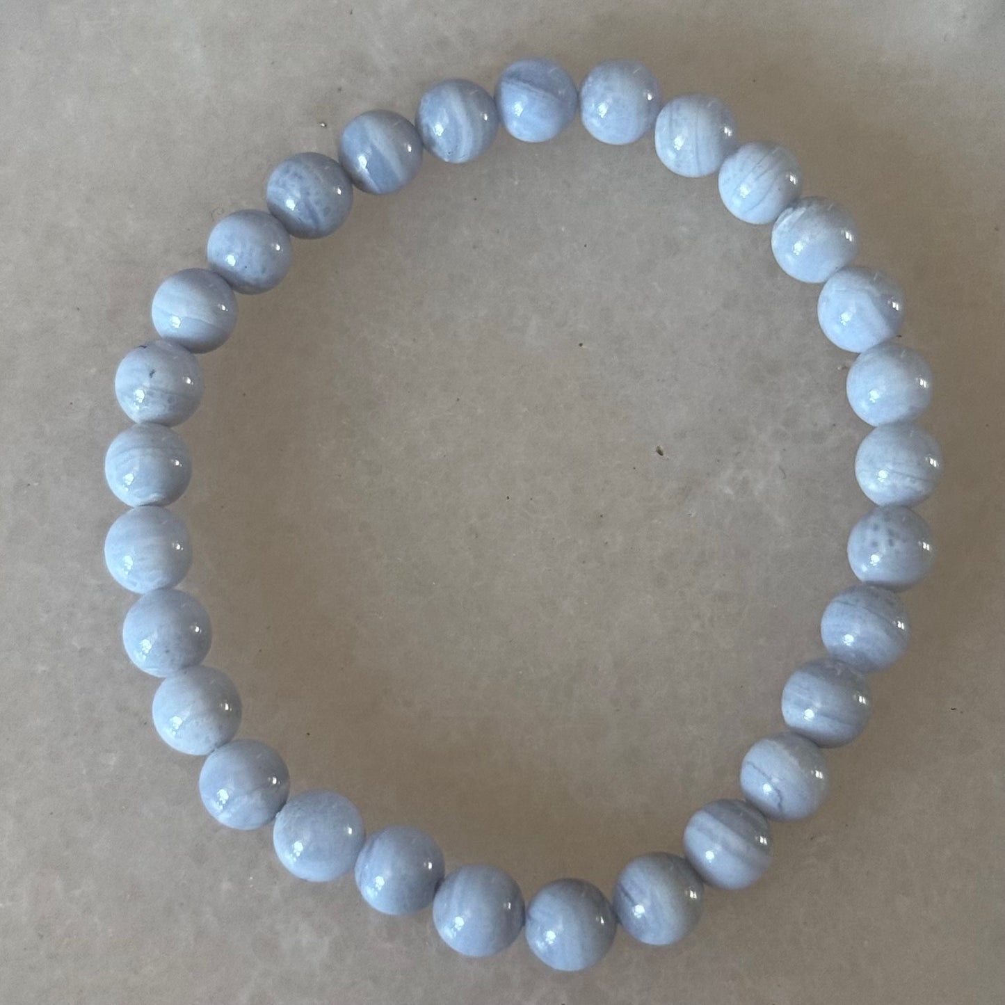 Blue Lace Agate Bracelet | 6mm |