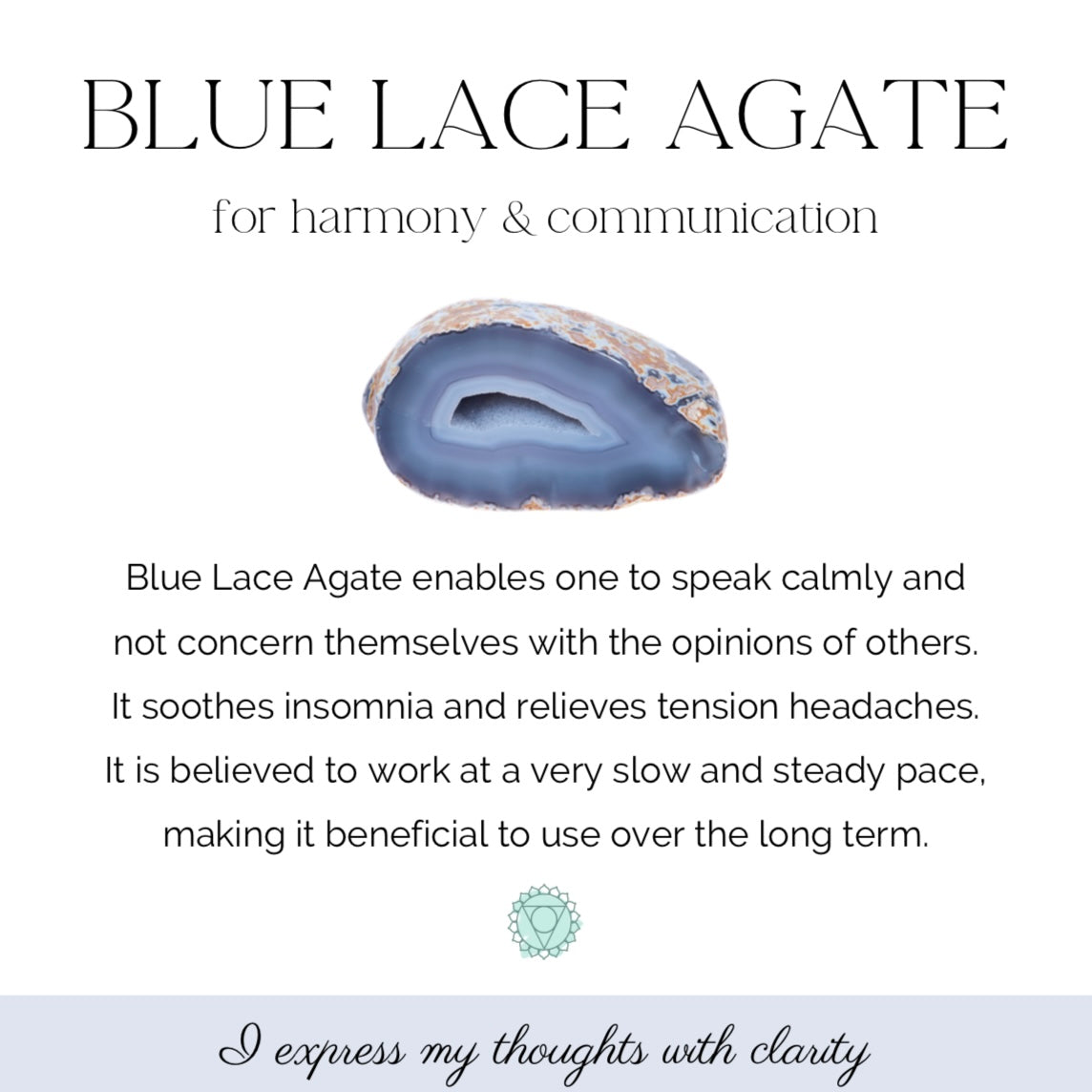 Blue Lace Agate Bracelet | 6mm |