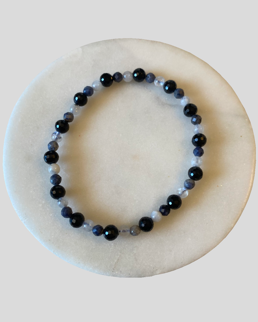 Virgo Zodiac - Black Obsidian | Sapphire | Moonstone