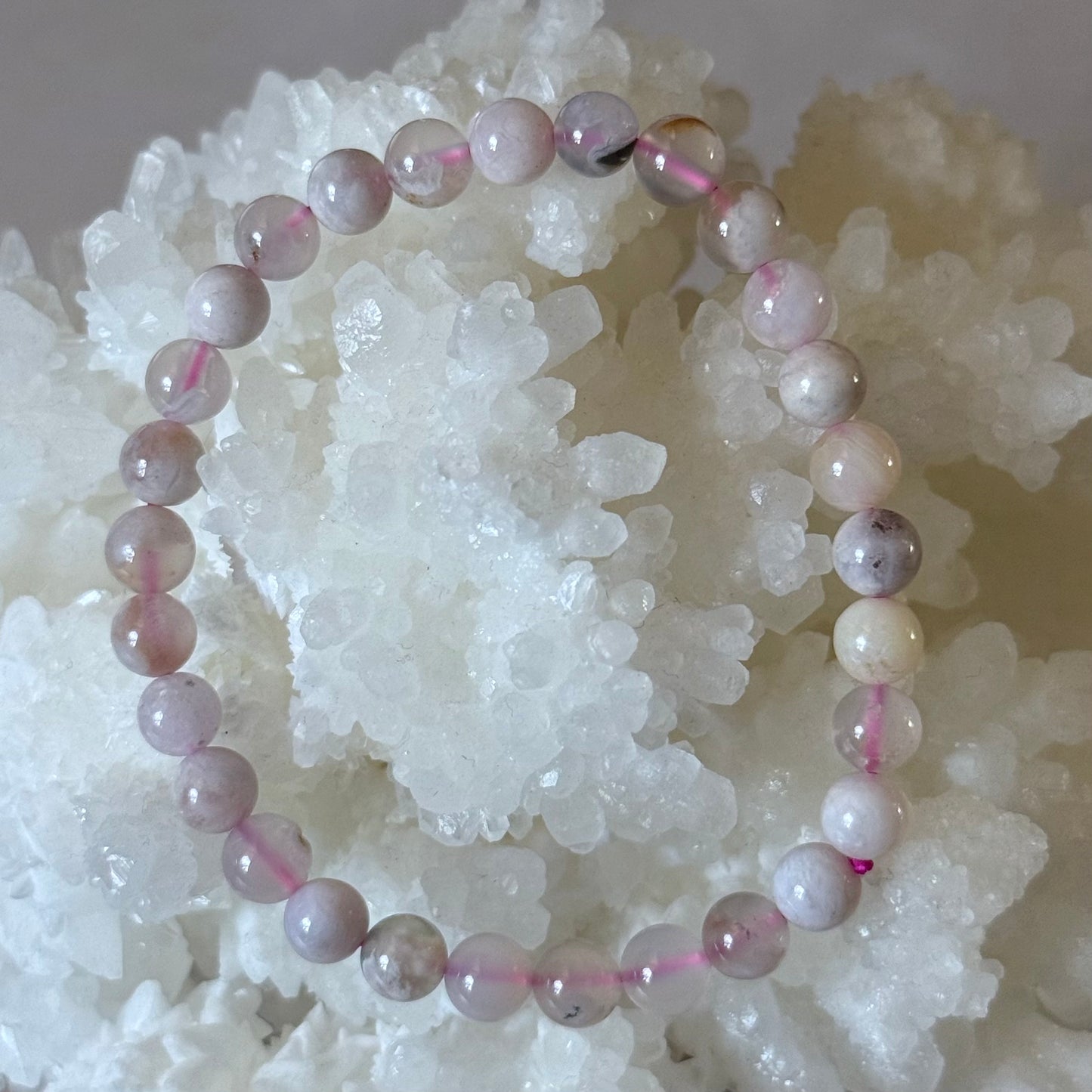 Flower Agate Bracelet | 6mm |