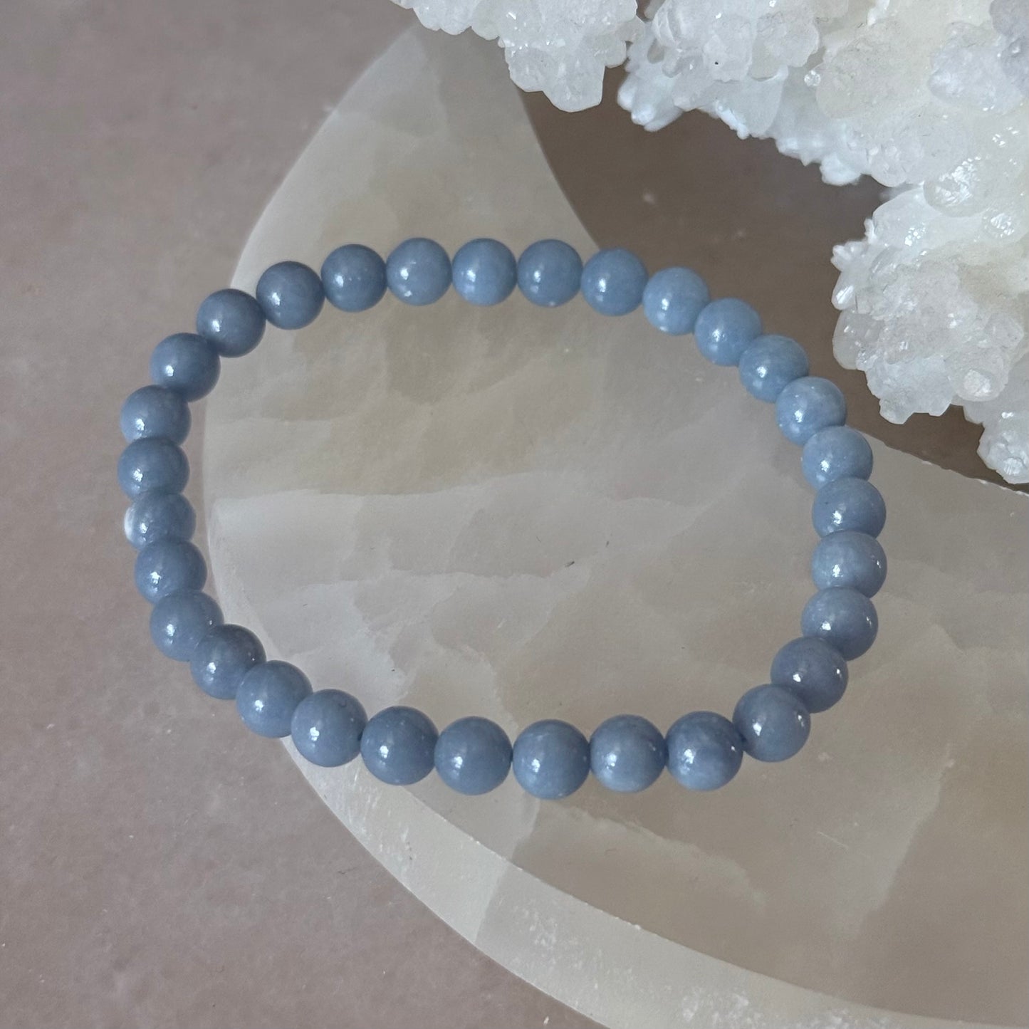 Angelite Bracelet | 6mm |