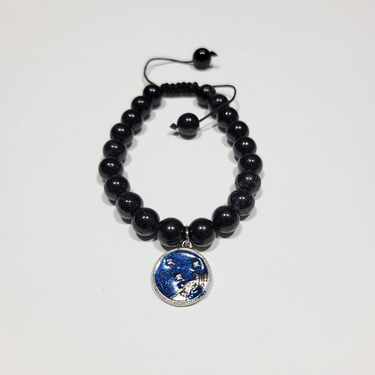 Aquarius Winter Zodiac Bracelet - Black Tourmaline