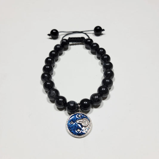 Aries Winter Zodiac Bracelet - Black Tourmaline