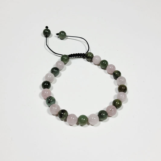 Rose Quartz x Green Jade Bracelet