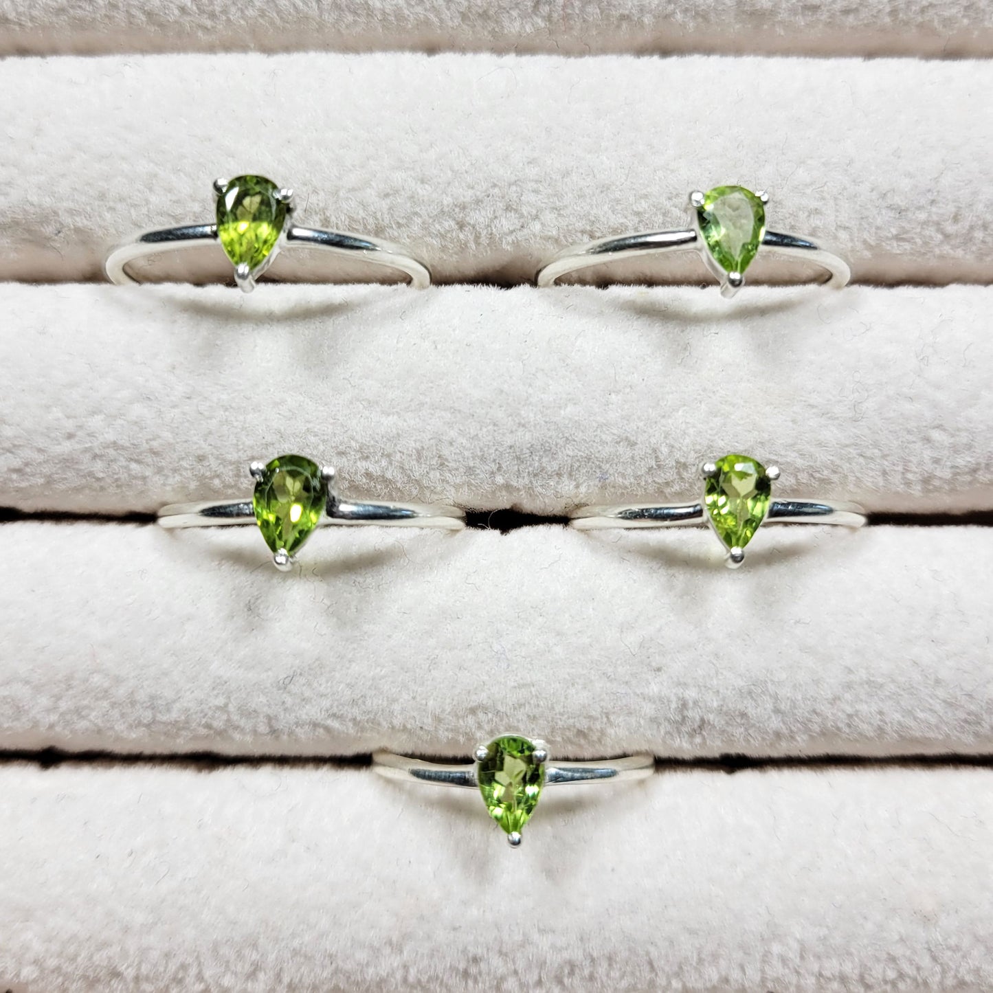 Dainty Sterling Silver Ring - Peridot